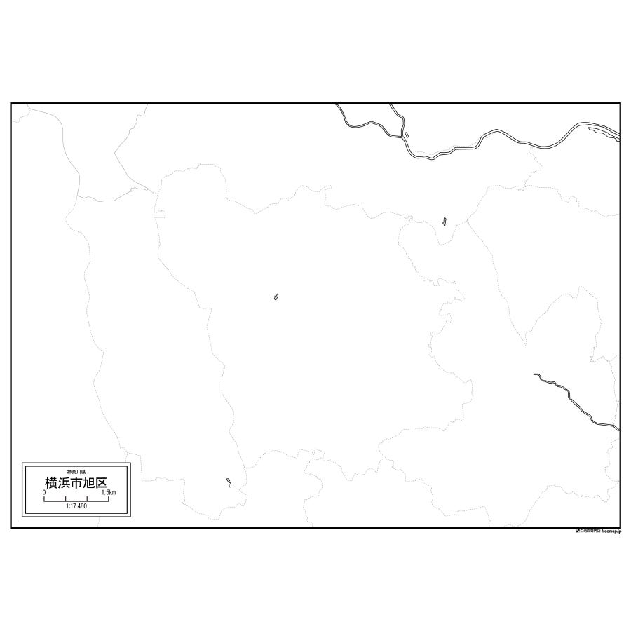 神奈川県横浜市の各区の白地図 |  | 12