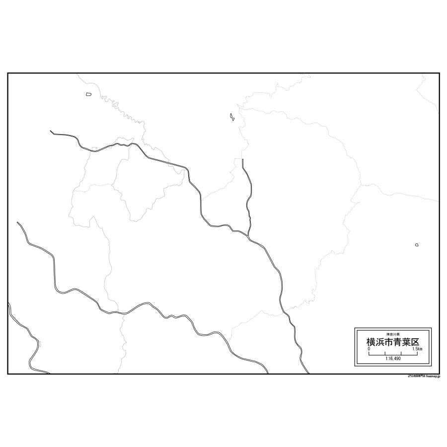 神奈川県横浜市の各区の白地図 |  | 17