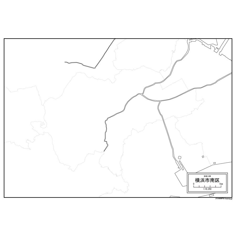 神奈川県横浜市の各区の白地図 |  | 05