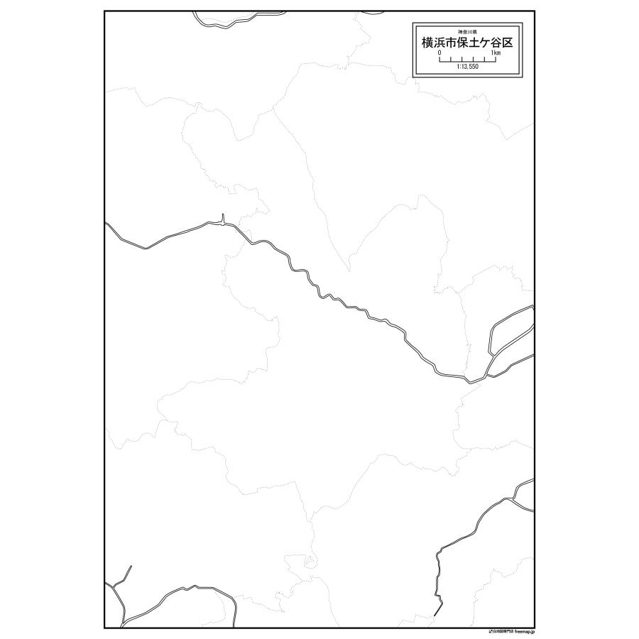 神奈川県横浜市の各区の白地図 |  | 06