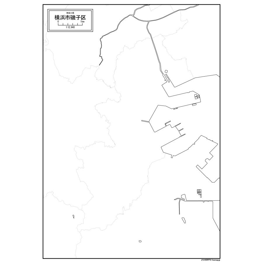 神奈川県横浜市の各区の白地図 |  | 07