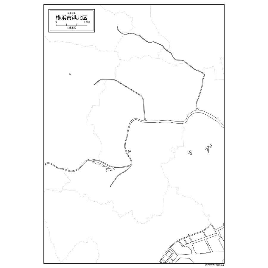 神奈川県横浜市の各区の白地図 |  | 09