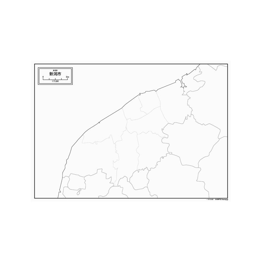 新潟県新潟市の紙の白地図 Jppa1 白地図専門店 通販 Yahoo ショッピング