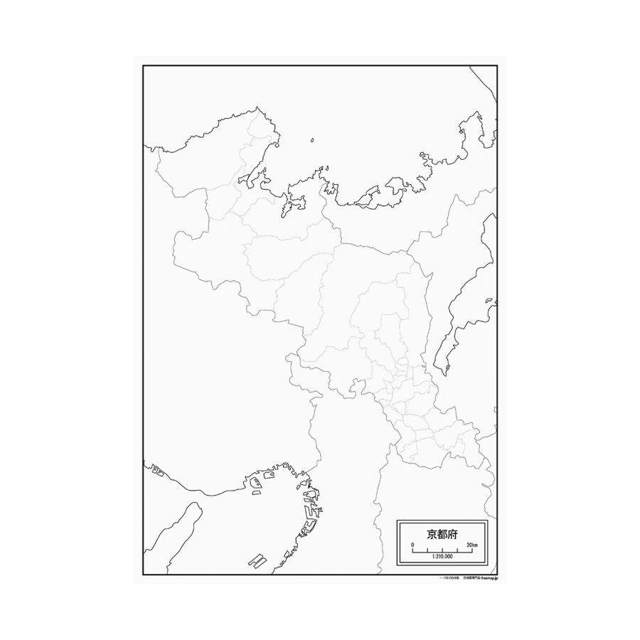 京都府の紙の白地図 Jppa1 白地図専門店 通販 Yahoo ショッピング