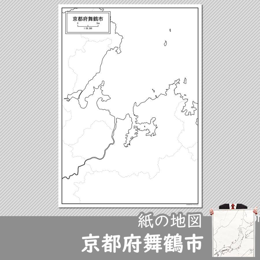 京都府舞鶴市の紙の白地図 Jp262pa1 白地図専門店 通販 Yahoo ショッピング