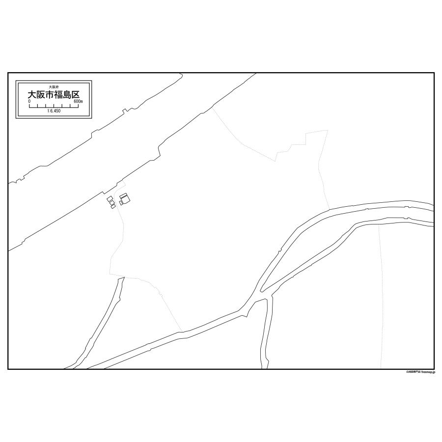 大阪府大阪市の各区の白地図 |  | 02