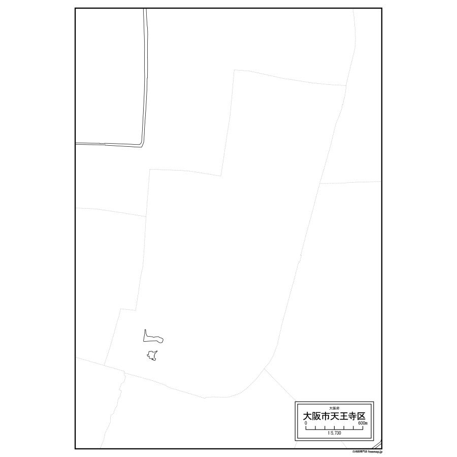 大阪府大阪市の各区の白地図 |  | 07