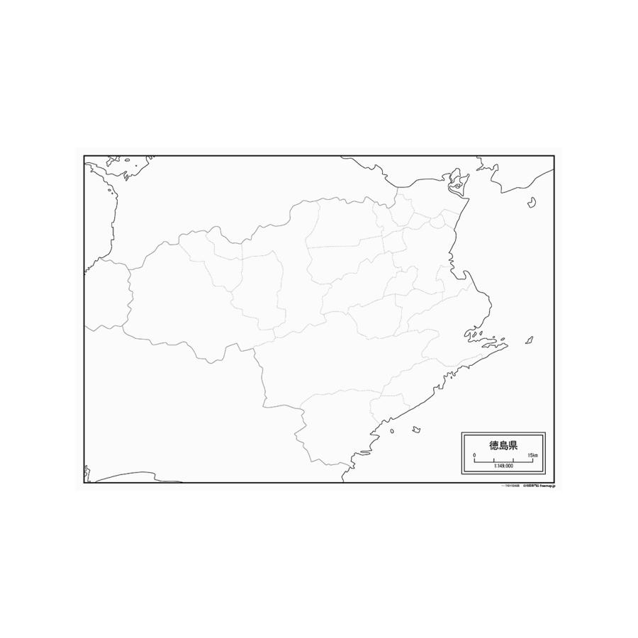 徳島県の紙の白地図 Jppa1 白地図専門店 通販 Yahoo ショッピング