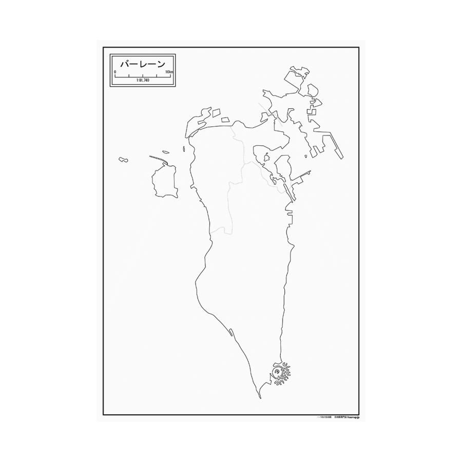 バーレーンの紙の地図 Mebh001pa1 白地図専門店 通販 Yahoo ショッピング