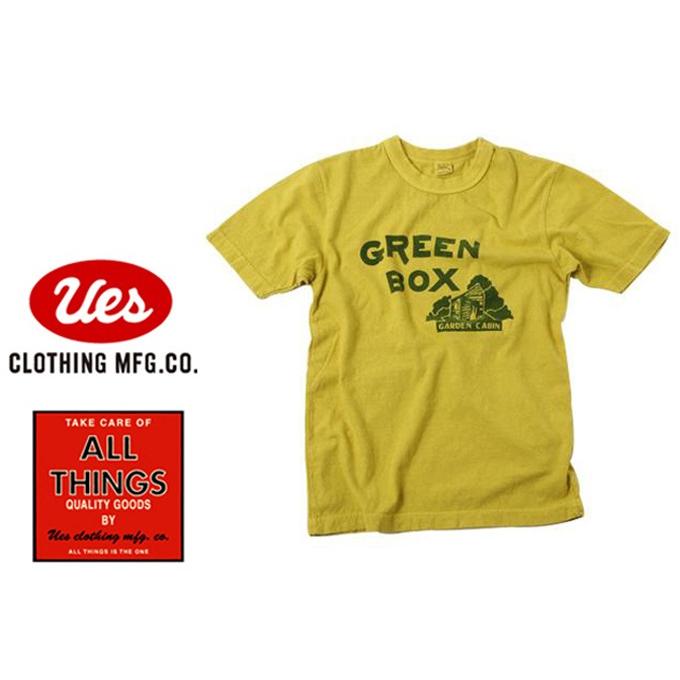 UES ウエス GREEN BOX Tシャツ 651912 メンズ 半袖 uest105 FREE MART Wear house
