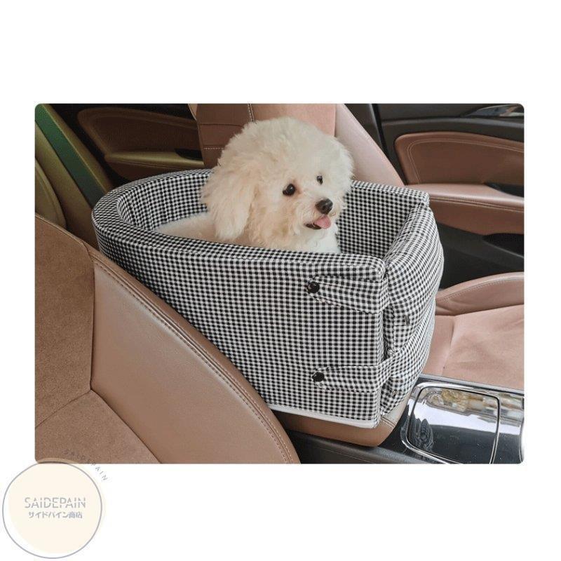 ♪犬ベッド ペットベッド 犬用 猫用 車載 肘掛け アームレスト ストライプ ペットソファー カー用品 車 ドライブベッド ドライブ用品 旅行 お出かけ 6kgまで お出かけ