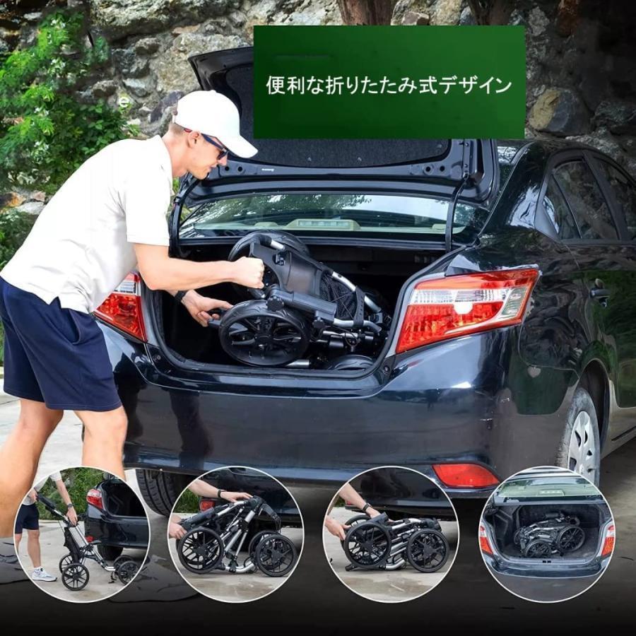 ゴルフプッシュカート ゴルフ用カート プッシュプルゴルフカート 4輪折りたたみ式ゴルフトロリー、ドリンクボトル付き開閉が簡単 アルミ合金製 練習収納手引きゴ KUE1265113733(12484円)