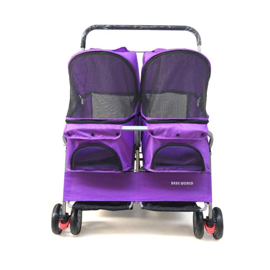 ペットスポーツカー4匹の犬/猫ダブル寝台ペットカートフロントホイール360度回転ペットトラベルベビーカー。 犬用カート ペットスポーツカー4匹の犬/猫ダブル寝台ペットカートフロントホイール360度回転ペットトラベルベビーカー 犬用カート