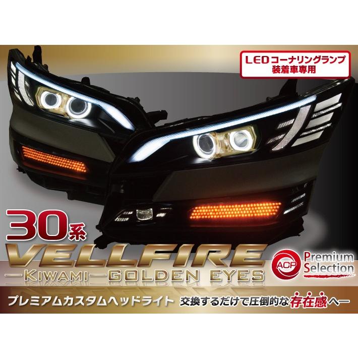 配送員設置送料無料 トヨタ ヴェルファイア 30系 ゴールデンアイズ仕様 アクリル 高輝度leddotタイプ イカリングプレミアムカスタムヘッドライト メール便なら送料無料 Atempletonphoto Com
