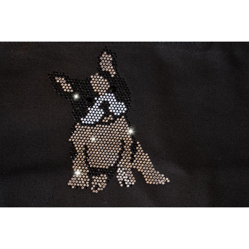 fba012 フレンチブルドッグ　トートバッグ黒　犬　ワンちゃん | フリーズ | 01