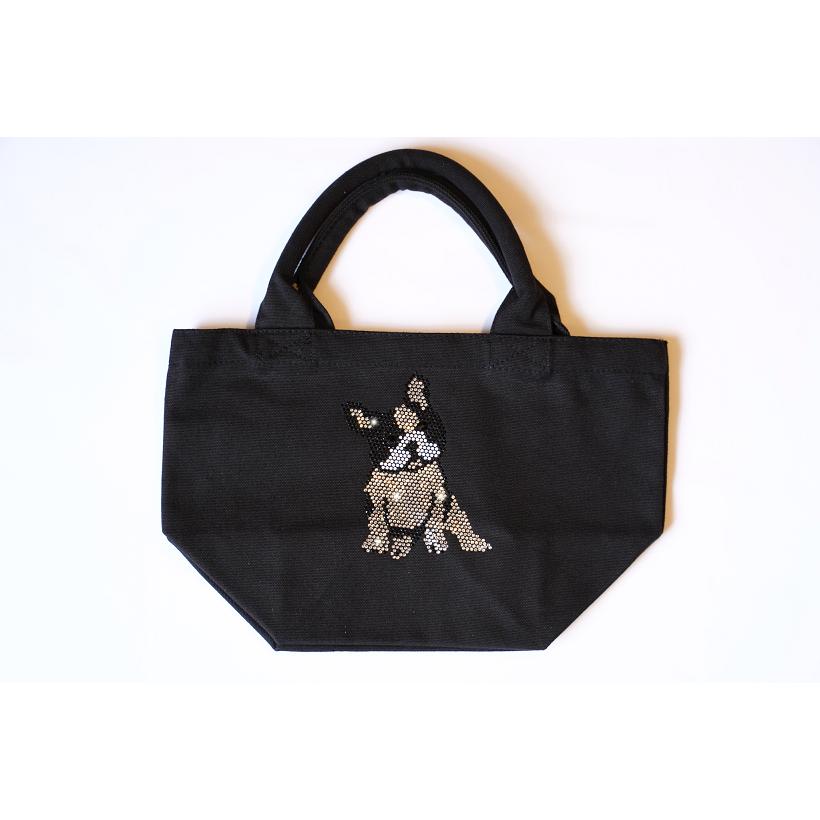 fba012 フレンチブルドッグ　トートバッグ黒　犬　ワンちゃん | フリーズ | 02