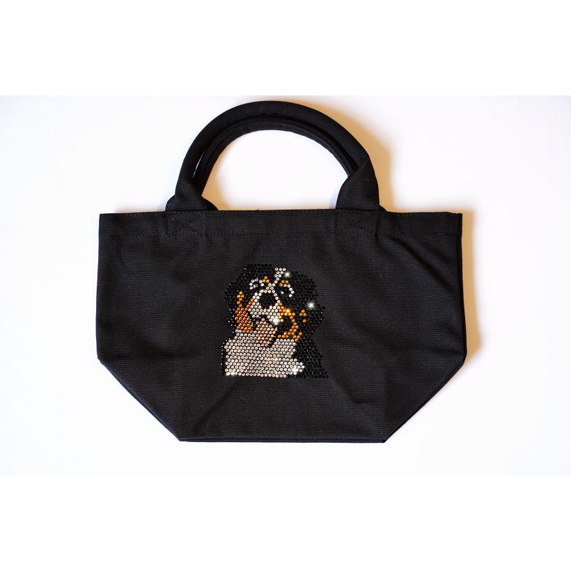 fba014 バーニーズマウンテンドッグ　トートバッグ黒　犬　ワンちゃん | フリーズ