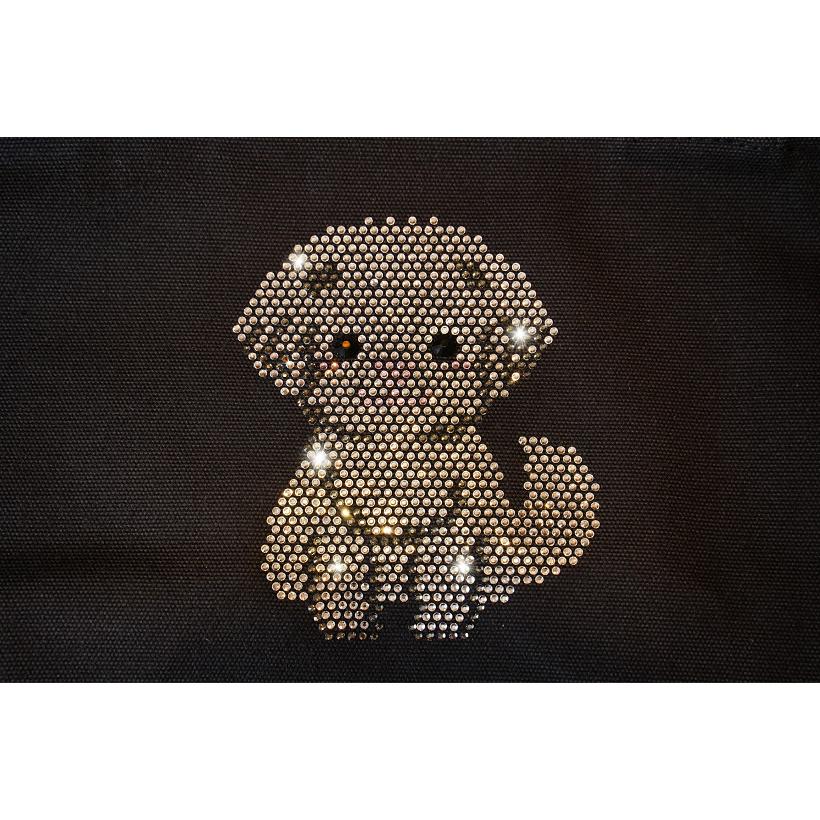 fba017 トイプードル　II　トートバッグ黒　犬　ワンちゃん | フリーズ | 01