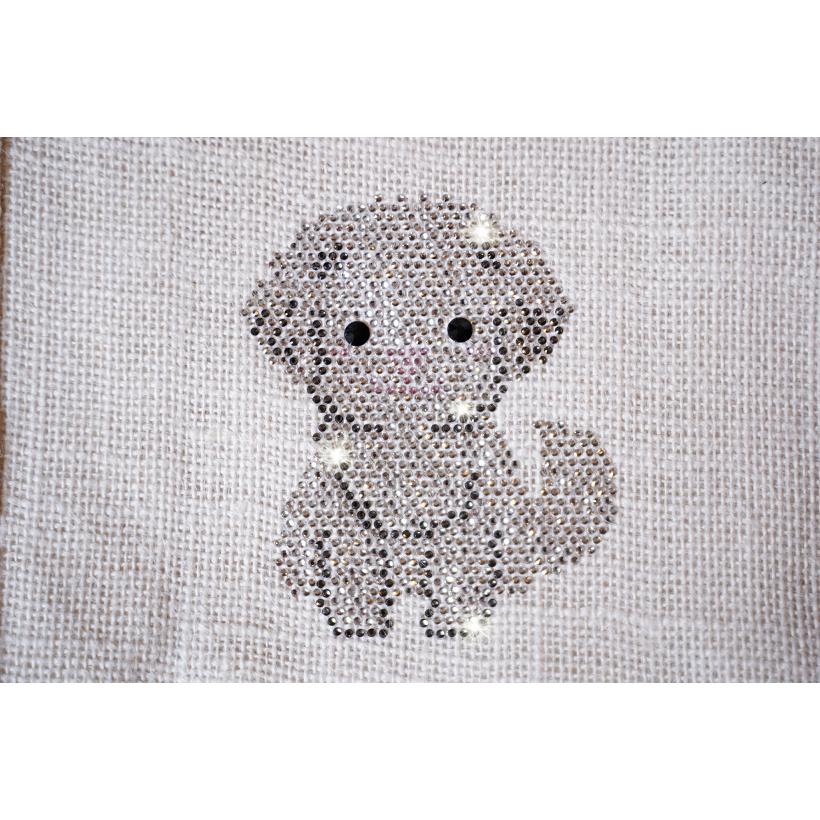 SALE!! fba117 トイプードル　II　麻トート　犬　ワンちゃん | フリーズ | 01