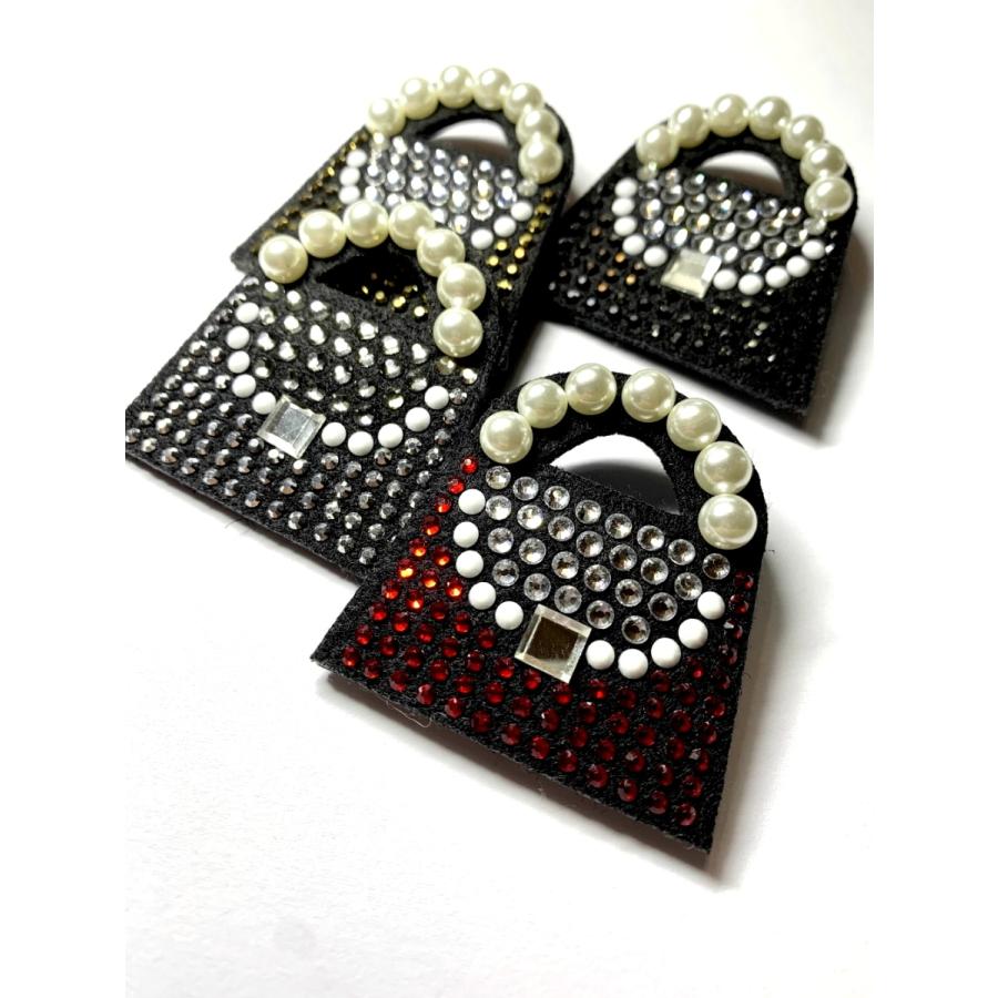 FREES ブローチBAG　FBR-002　45ｘ45ｍｍ　高級ラインストーン上品なパール使用　日本製 |  | 03