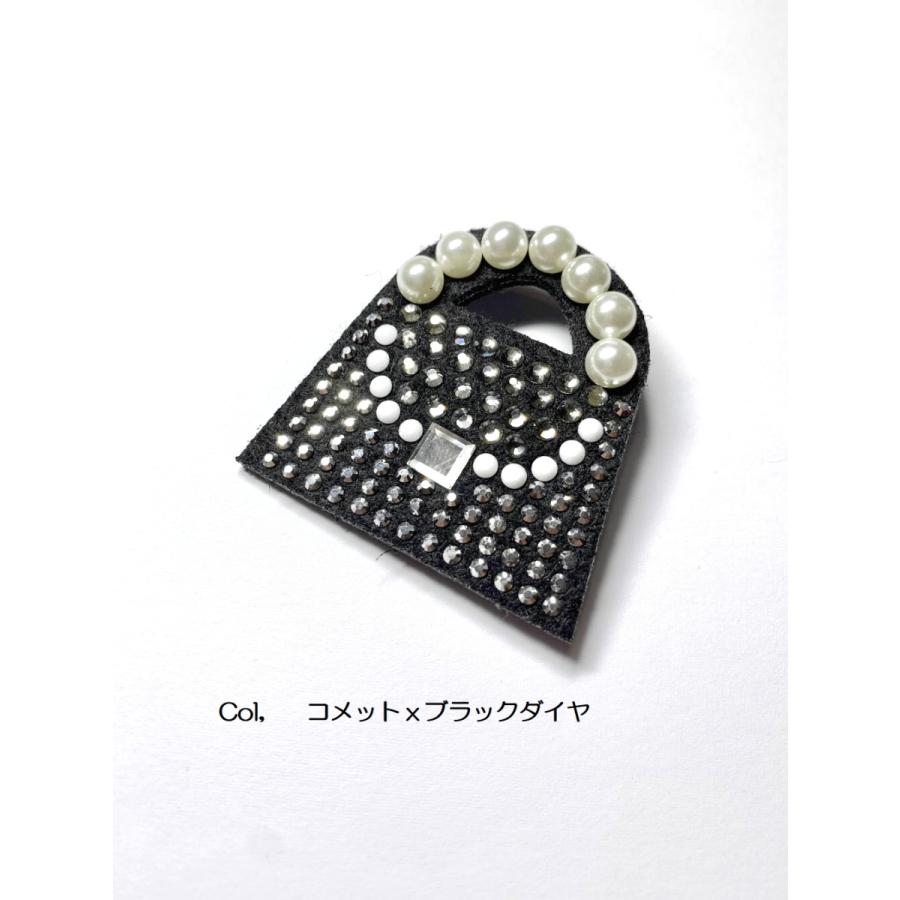 FREES ブローチBAG　FBR-002　45ｘ45ｍｍ　高級ラインストーン上品なパール使用　日本製 |  | 07