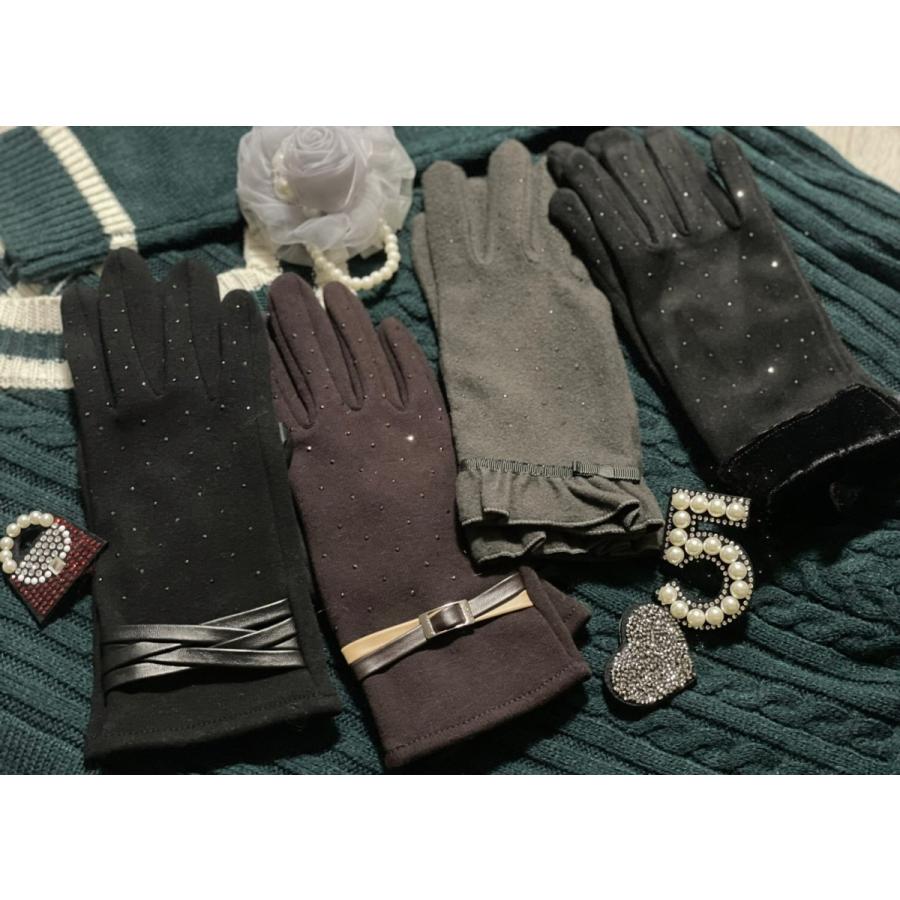 レディース手袋  FGLO-003 高級プレミアムストーン おしゃれ 冬 通学 通勤 お出掛け 誕生日プレゼント |  | 07
