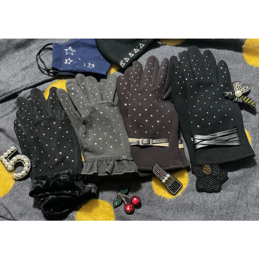 レディース手袋  FGLO-006  高級プレミアムストーン おしゃれ手袋 冬 通学 通勤 お出掛け 誕生日プレゼント |  | 08