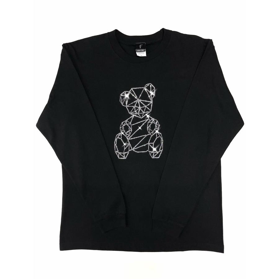 flt-003　ダイヤモンドベアー　ユニセックス　黒　キラキラオリジナル　高級プレミアムストーン　おしゃれアイテム　ファッション　トップス |  | 02