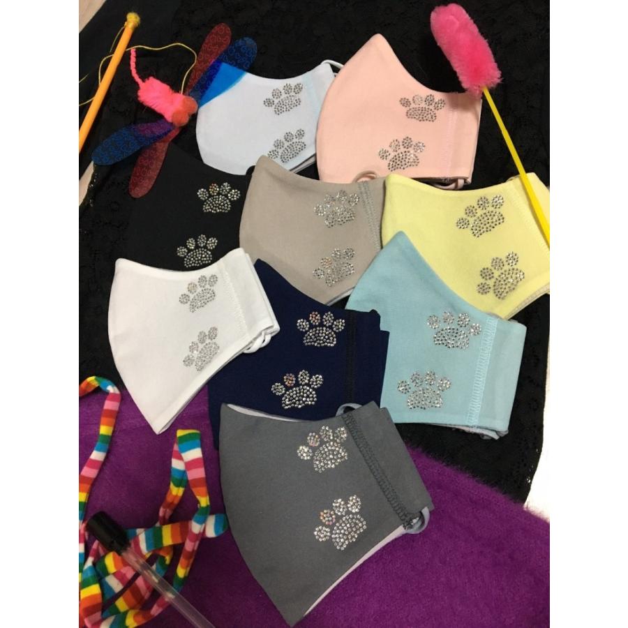 FREESマスク034 new肉球ラインストーンマスク フリーズマスク キラキラマスク 水洗い100回洗える 日本製 FREES MASK ビジュー |  | 20