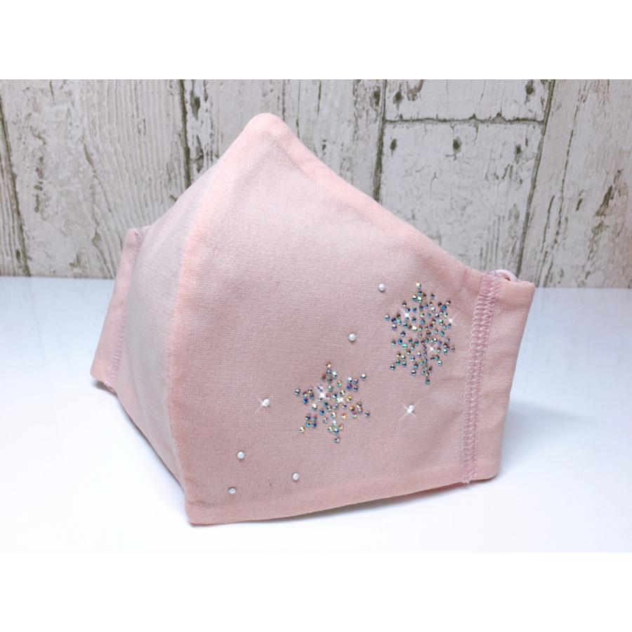 FREES042  雪結晶ラインストーンキラキラマスク 100回洗える 日本製 高機能　厚生省令第34号基準以下　花粉粒子補修効率96パーセントJIS対応 三層構造不織布使用 |  | 13