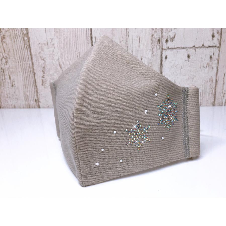 FREES042  雪結晶ラインストーンキラキラマスク 100回洗える 日本製 高機能　厚生省令第34号基準以下　花粉粒子補修効率96パーセントJIS対応 三層構造不織布使用 |  | 14