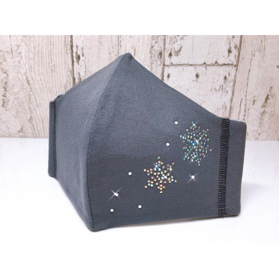 FREES042  雪結晶ラインストーンキラキラマスク 100回洗える 日本製 高機能　厚生省令第34号基準以下　花粉粒子補修効率96パーセントJIS対応 三層構造不織布使用 |  | 16