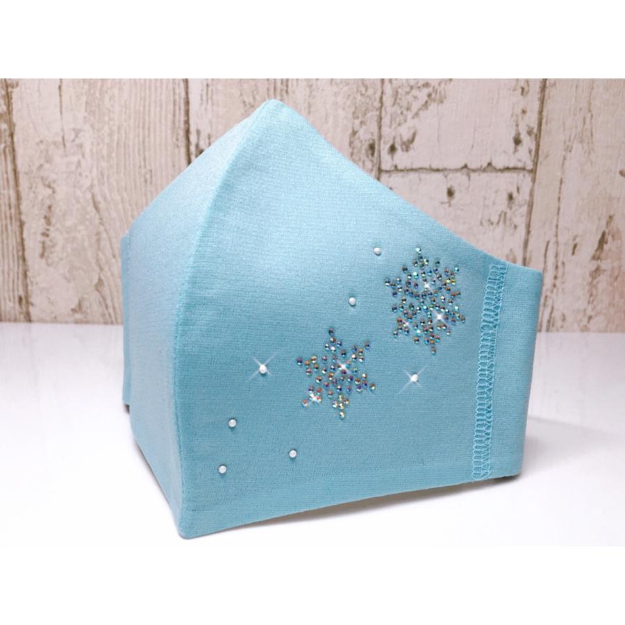 FREES042  雪結晶ラインストーンキラキラマスク 100回洗える 日本製 高機能　厚生省令第34号基準以下　花粉粒子補修効率96パーセントJIS対応 三層構造不織布使用 |  | 17