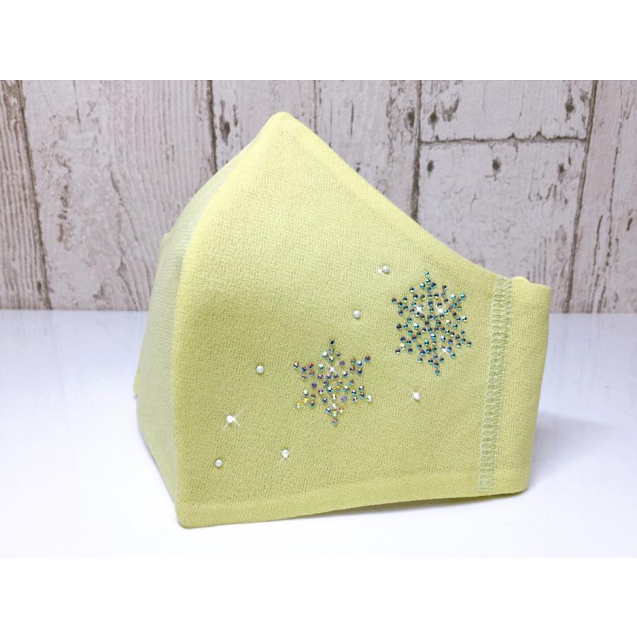 FREES042  雪結晶ラインストーンキラキラマスク 100回洗える 日本製 高機能　厚生省令第34号基準以下　花粉粒子補修効率96パーセントJIS対応 三層構造不織布使用 |  | 18