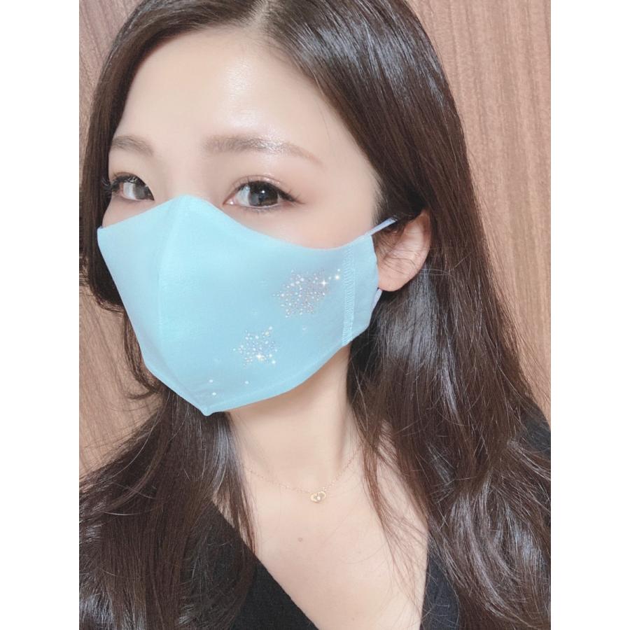 FREES042  雪結晶ラインストーンキラキラマスク 100回洗える 日本製 高機能　厚生省令第34号基準以下　花粉粒子補修効率96パーセントJIS対応 三層構造不織布使用 |  | 06