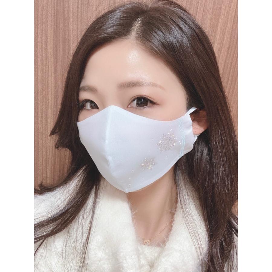 FREES042  雪結晶ラインストーンキラキラマスク 100回洗える 日本製 高機能　厚生省令第34号基準以下　花粉粒子補修効率96パーセントJIS対応 三層構造不織布使用 |  | 08