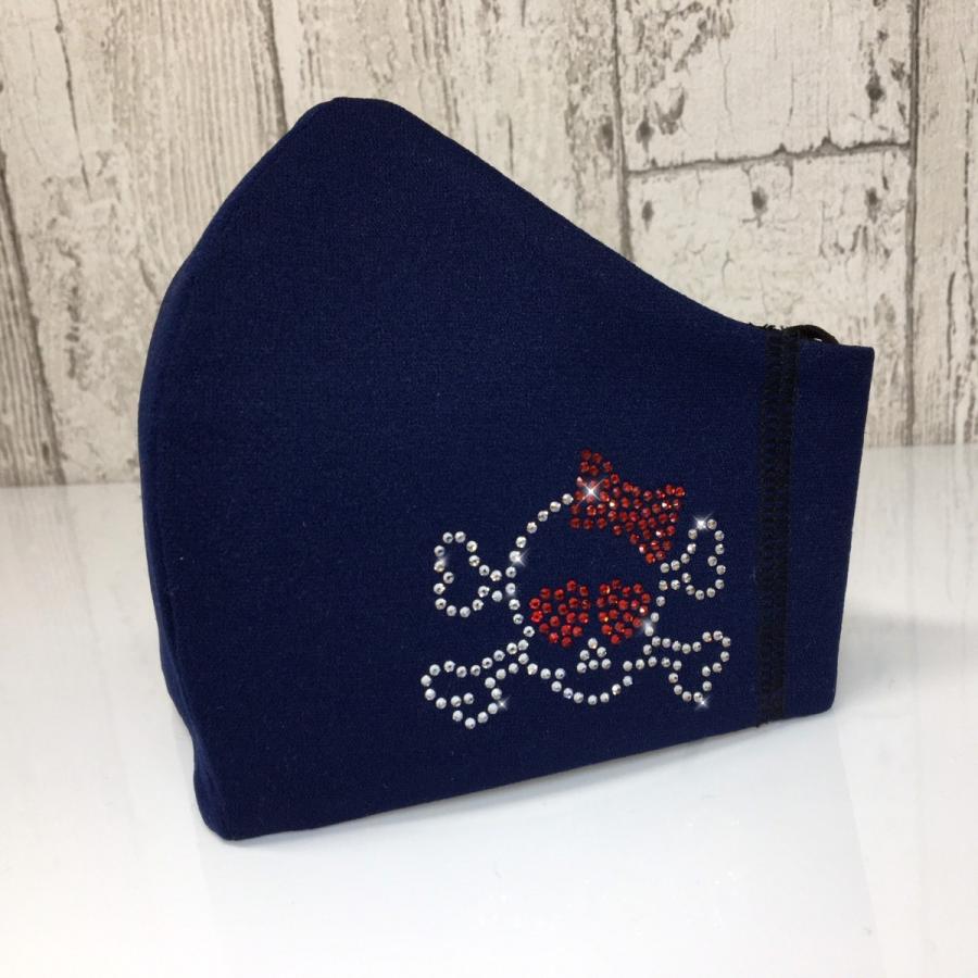 NEW FREESマスク045 レディースカル　ラインストーンマスク フリーズマスク キラキラマスク 水洗い100回洗える 日本製 FREES MASK ビジュー |  | 02