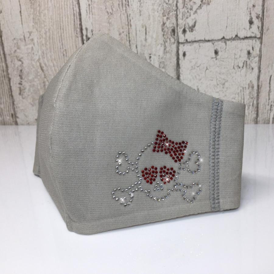 NEW FREESマスク045 レディースカル　ラインストーンマスク フリーズマスク キラキラマスク 水洗い100回洗える 日本製 FREES MASK ビジュー |  | 03