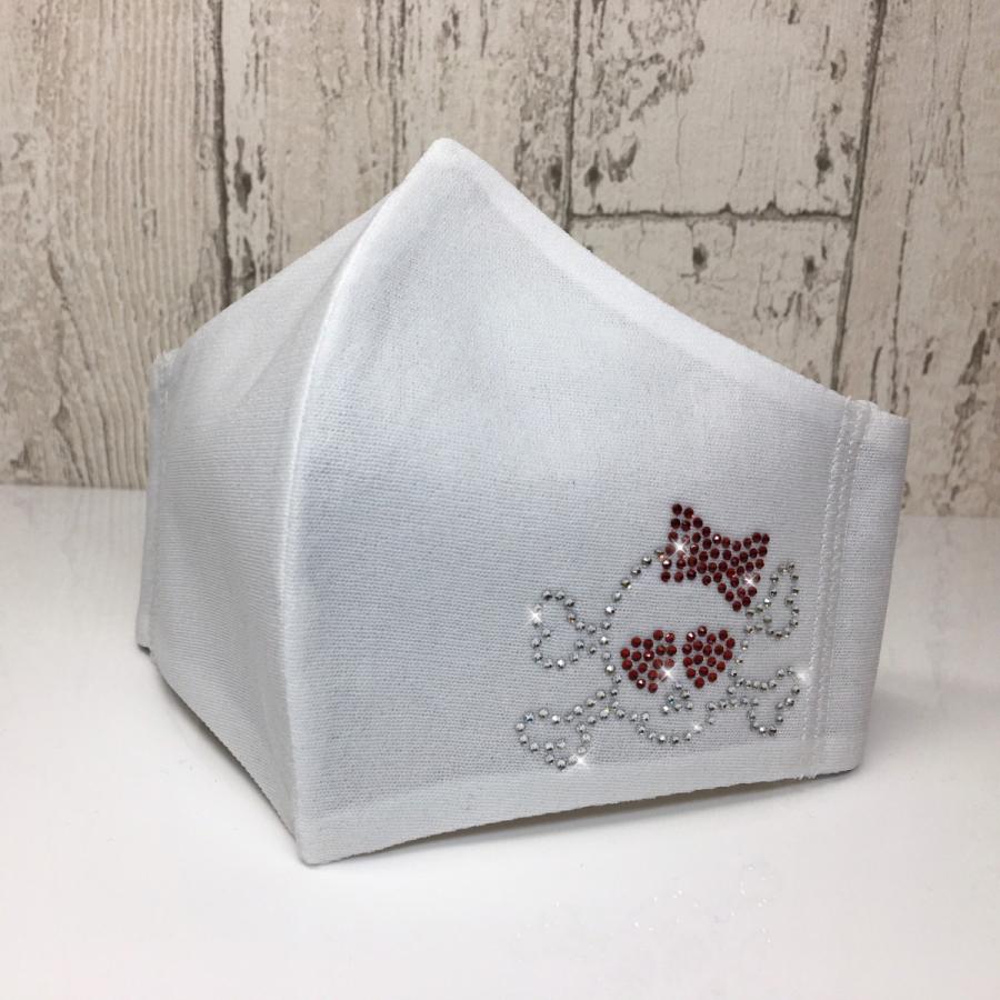 NEW FREESマスク045 レディースカル　ラインストーンマスク フリーズマスク キラキラマスク 水洗い100回洗える 日本製 FREES MASK ビジュー |  | 05