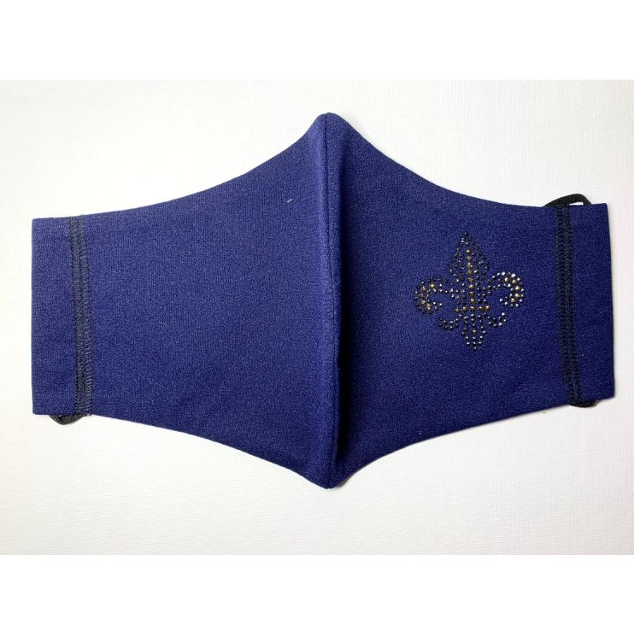 FREESマスク059　Ｌサイズ  new ユリマーク　ラインストーンカラーヘマタイト＆オーラムゴールド使用 キラキラマスク 日本製 パパ、彼氏へのプレゼントに！ |  | 07