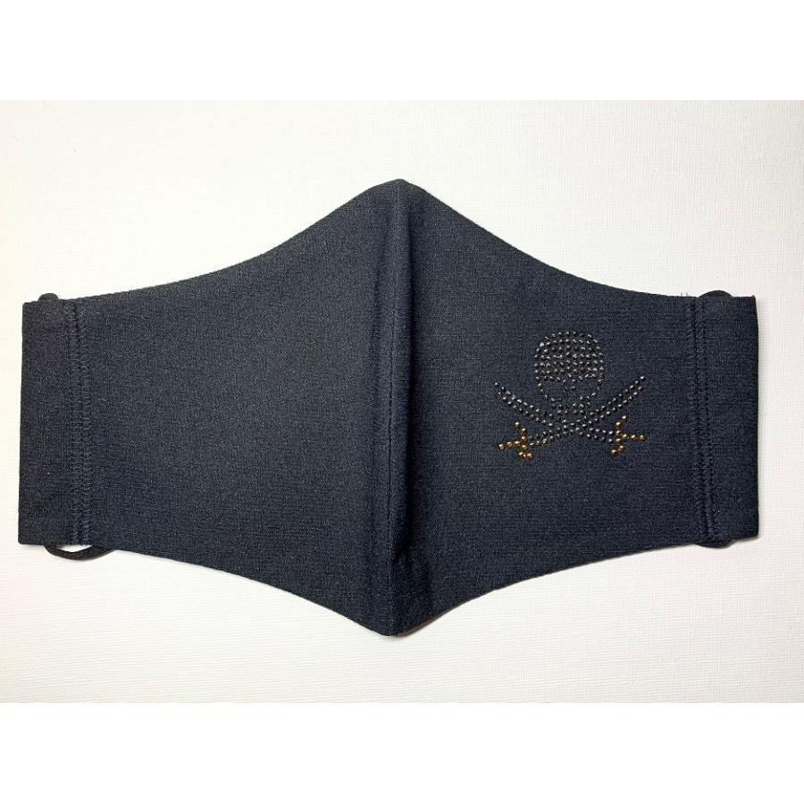 FREESマスク060 Ｌサイズ new 剣ドクロ　ラインストーンカラーヘマタイト＆オーラムゴールド使用 キラキラマスク 日本製 パパ、彼氏へのプレゼントに！ |  | 10