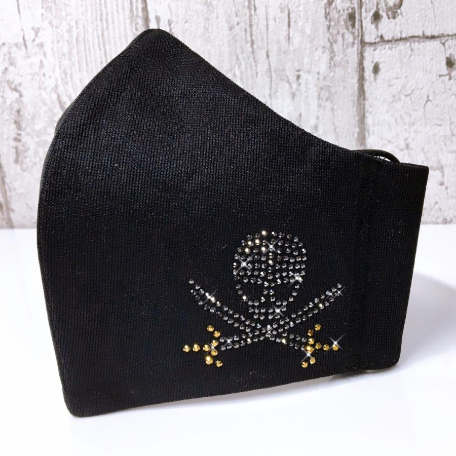 FREESマスク060 Ｌサイズ new 剣ドクロ　ラインストーンカラーヘマタイト＆オーラムゴールド使用 キラキラマスク 日本製 パパ、彼氏へのプレゼントに！ |  | 04