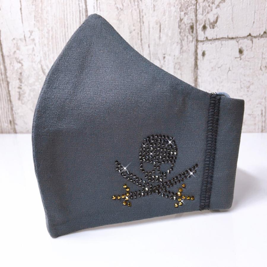 FREESマスク060 Ｌサイズ new 剣ドクロ　ラインストーンカラーヘマタイト＆オーラムゴールド使用 キラキラマスク 日本製 パパ、彼氏へのプレゼントに！ |  | 06