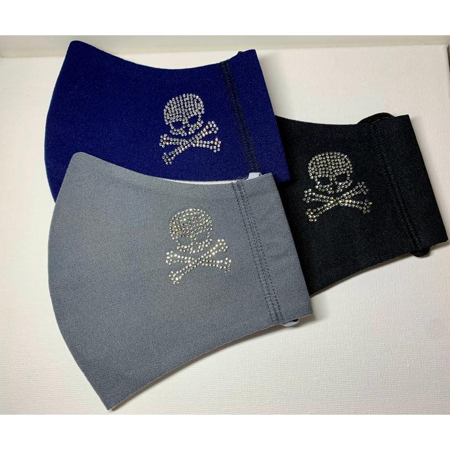 FREESマスク061 Ｌサイズ new骨ドクロ　ラインストーンカラーブラックダイヤ使用 キラキラマスク 日本製 パパ、彼氏へのプレゼントに！ |  | 08