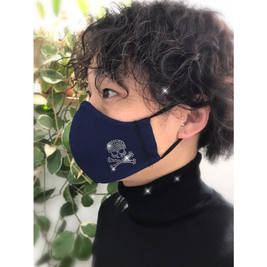 FREESマスク061 Ｌサイズ new骨ドクロ　ラインストーンカラーブラックダイヤ使用 キラキラマスク 日本製 パパ、彼氏へのプレゼントに！ |  | 01