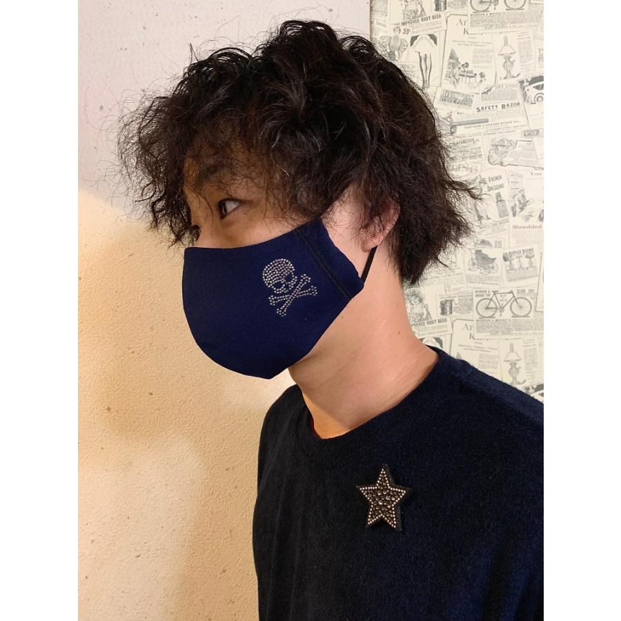 FREESマスク061 Ｌサイズ new骨ドクロ　ラインストーンカラーブラックダイヤ使用 キラキラマスク 日本製 パパ、彼氏へのプレゼントに！ |  | 03