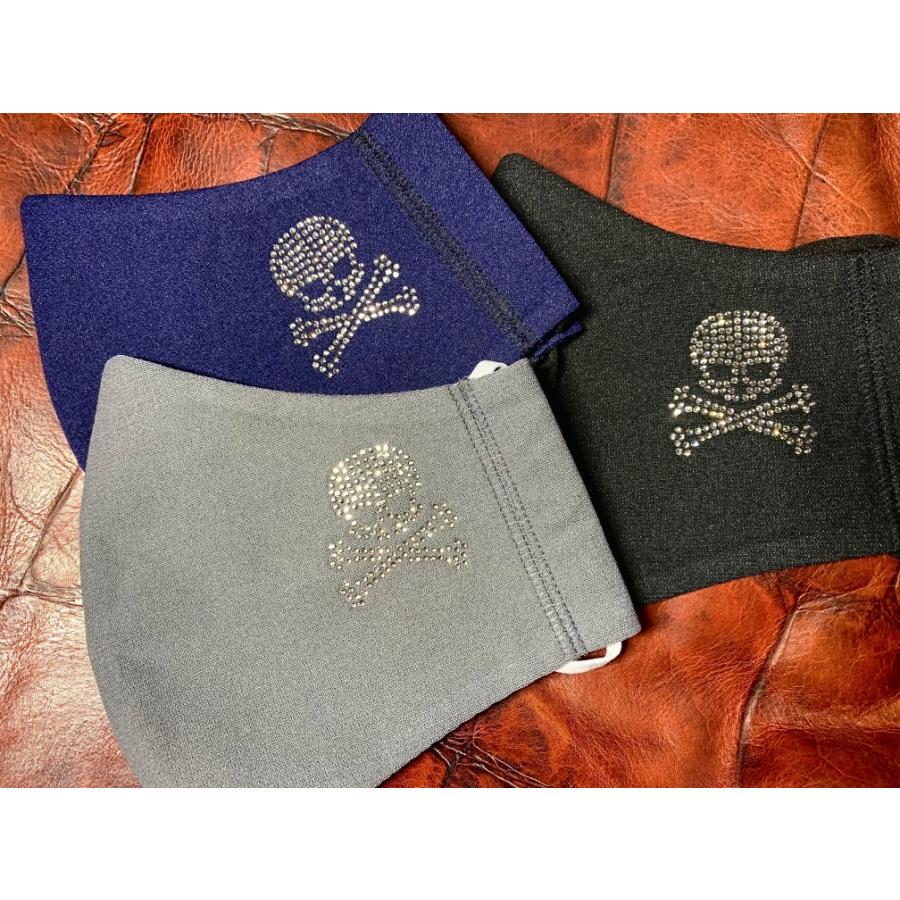 FREESマスク061 Ｌサイズ new骨ドクロ　ラインストーンカラーブラックダイヤ使用 キラキラマスク 日本製 パパ、彼氏へのプレゼントに！ |  | 07