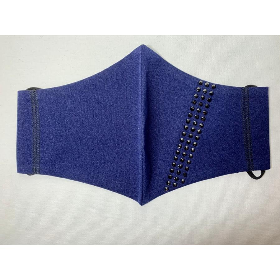 FREESマスク062 Ｌサイズ new スリーライン　ラインストーンカラーヘマタイト使用 キラキラマスク 日本製 パパ、彼氏へのプレゼントに！ |  | 04