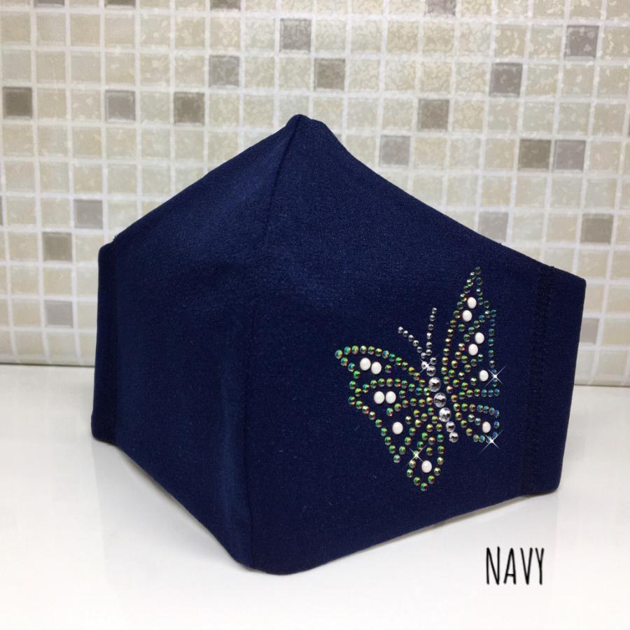 FREES065 蝶柄 高級プレミアムストーン＆パール水洗い100回洗える 日本製高機能厚生省令第34号基準以下 花粉粒子補修効率96パーセント三層構造不織布使用 |  | 12