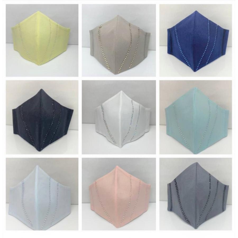 FREES003 ３本ラインラインキラキラマスク 100回洗える 日本製 高機能　厚生省令第34号基準以下　花粉粒子補修効率96パーセントJIS対応 三層構造不織布使用 |  | 09